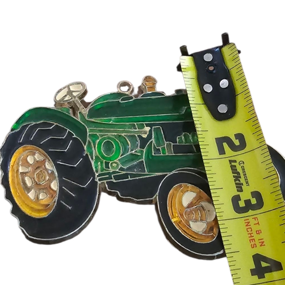 Vintage John Deere Green & Gold Farm Tractor Suncatcher - Picture 5 of 5